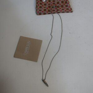 NWOT Chan Luu (ITEM- 4) Silver-925 Bead Chain Quartz Bullet Pendant Necklace